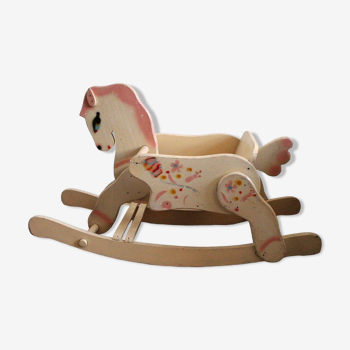 Vintage wooden rocking horse