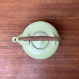 Mid-century ceramic teapot with bamboo handle, 1960s.