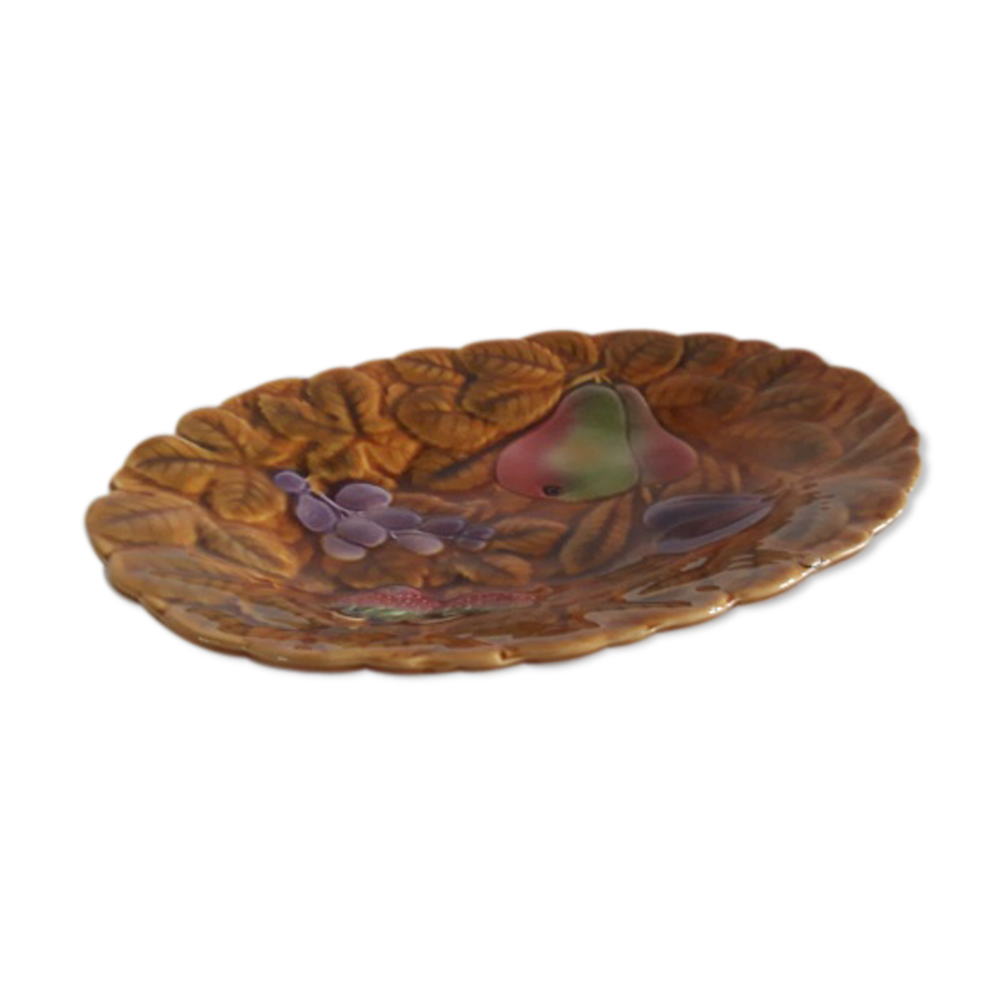 Fruit dish signed Sarreguemines