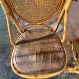 Pair of rattan chairs circa 1960