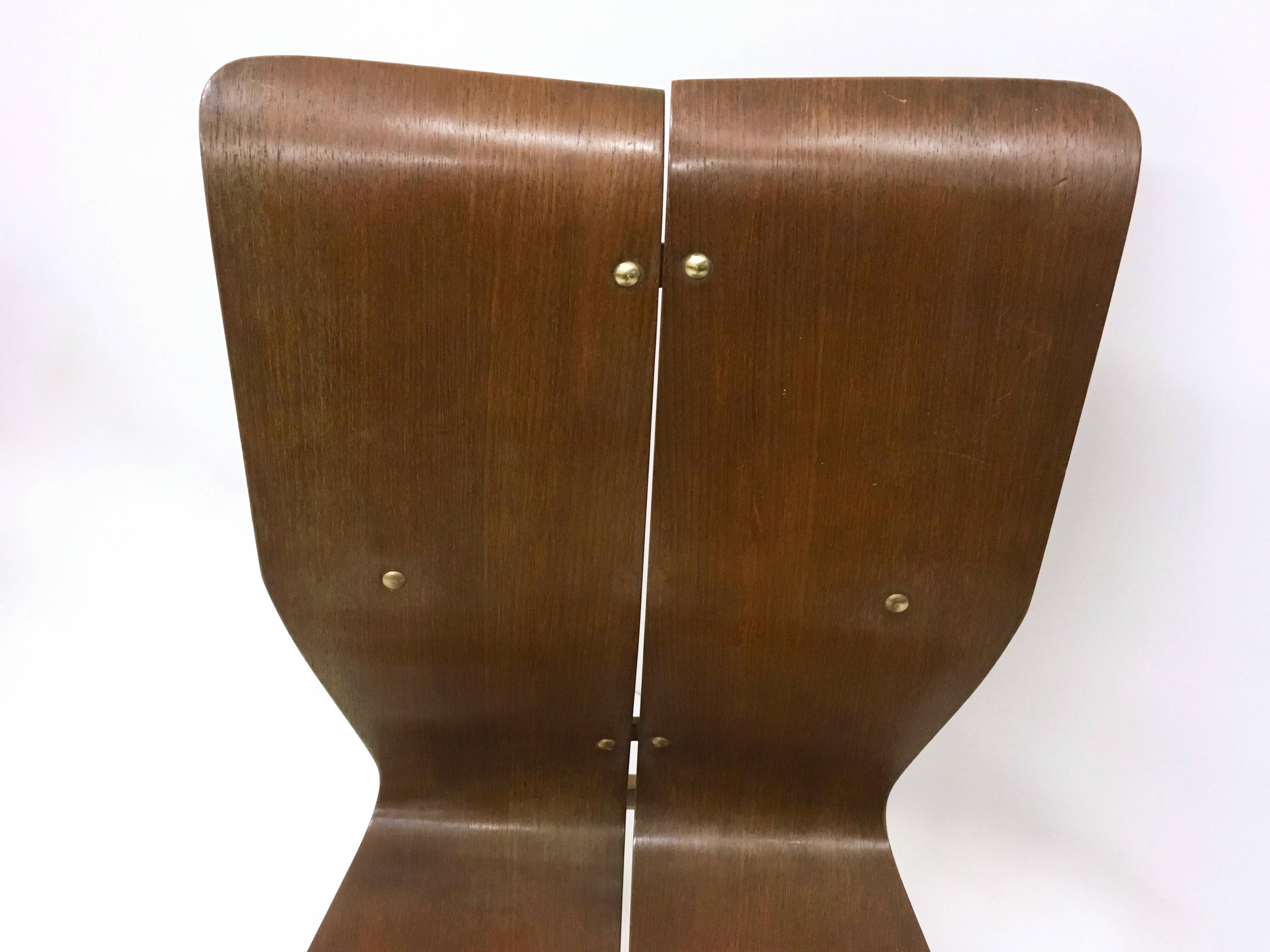 Six Vintage Curved Wood Chairs in the Style of Ilmari Tapiovaara, Finland