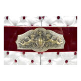 Mahogany jeweler's showcase with gilded bronze legs
