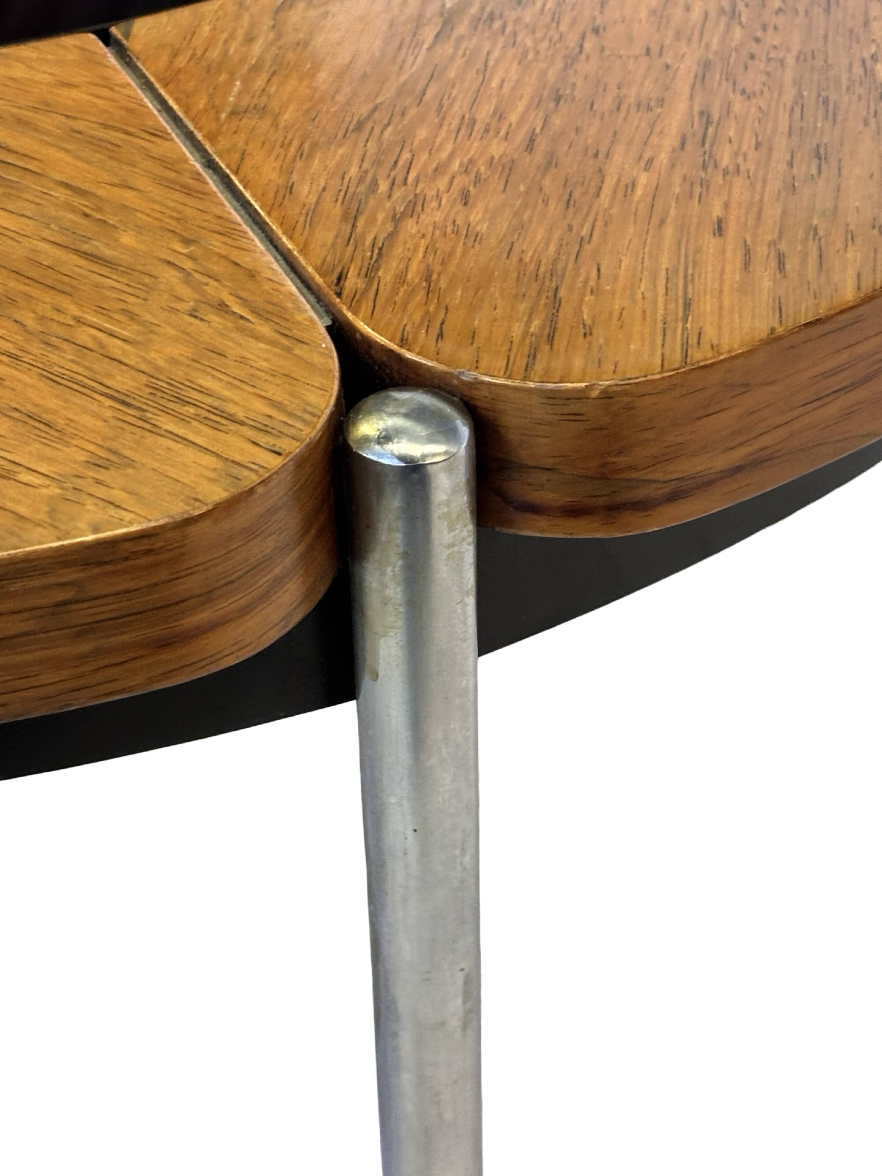 Vintage rosewood coffee table with glass, Denmark, 70s design