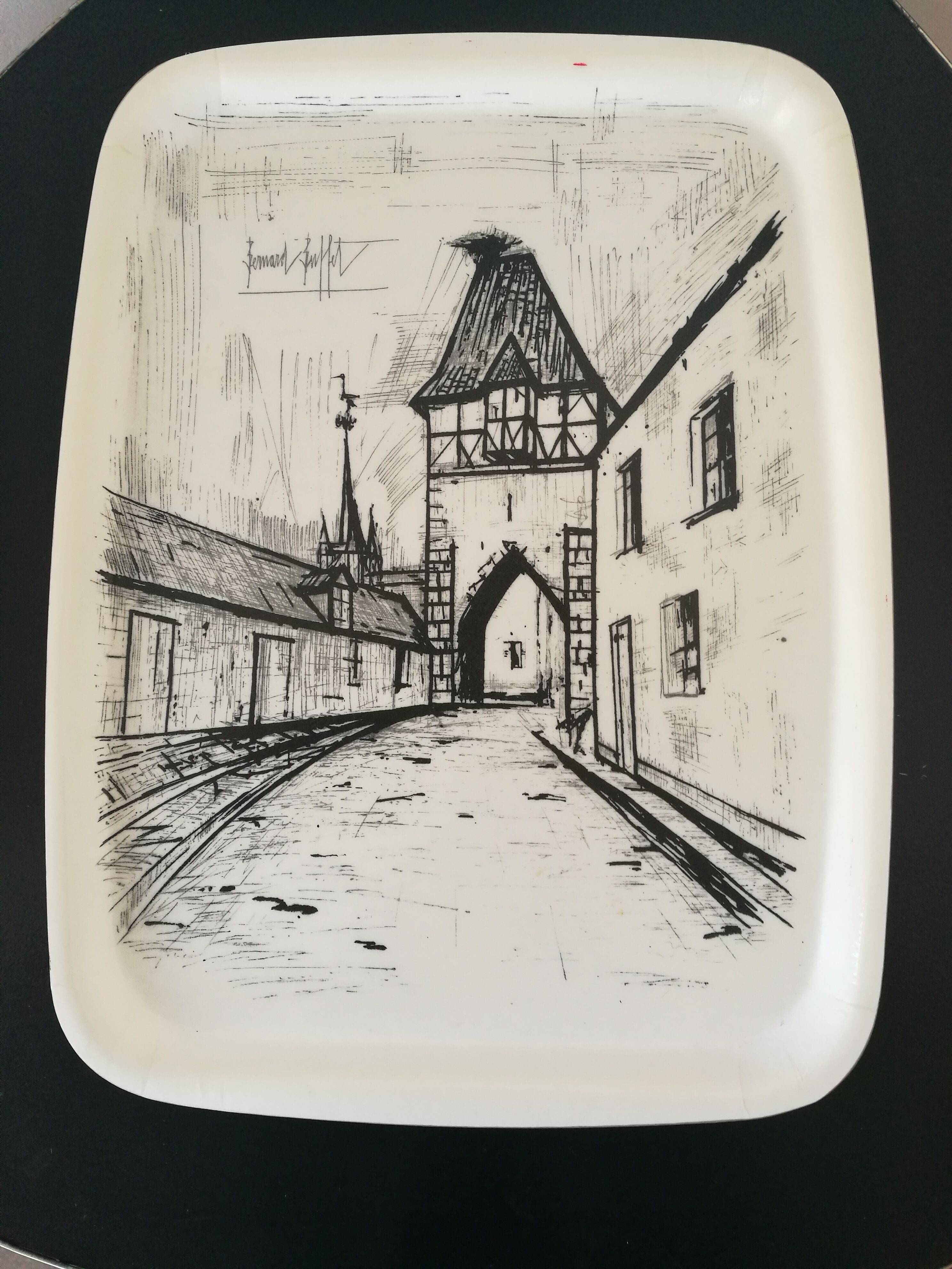 Fiberglass top 1970, drawing of Buffet