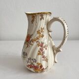 Pot à lait pichet en terre de fer polychrome "Louis VX" U&C Sarreguemines