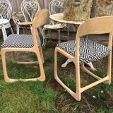 Set of 2 Baumann sled chairs