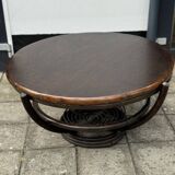 Vintage Manou Bambo Round Coffee Table
