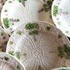 11 dessert plates in slip decorated with grapes Les salins