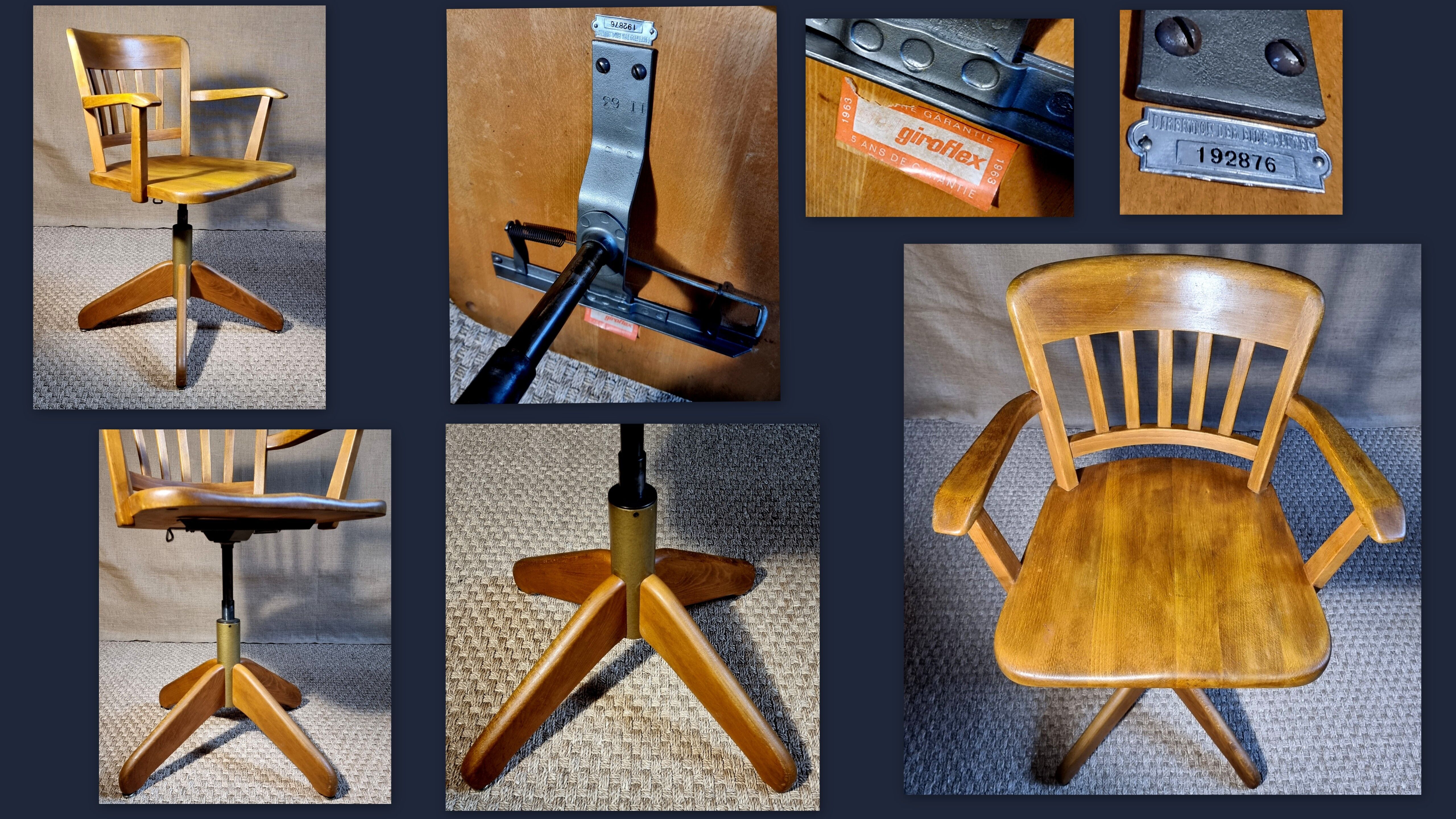 Federdreh rotating office chair by Stoll Giroflex 1963