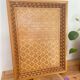 Vintage antique rectangular woven wicker tray