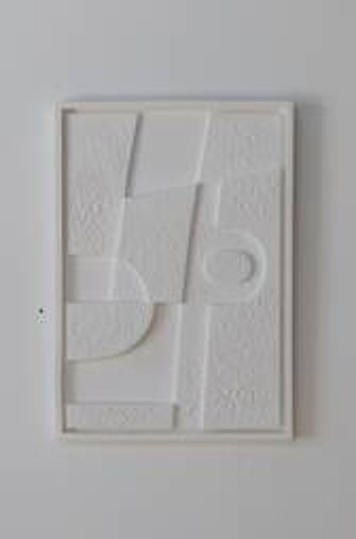 Tableau Gaïa blanc granuleux 100x50 cm