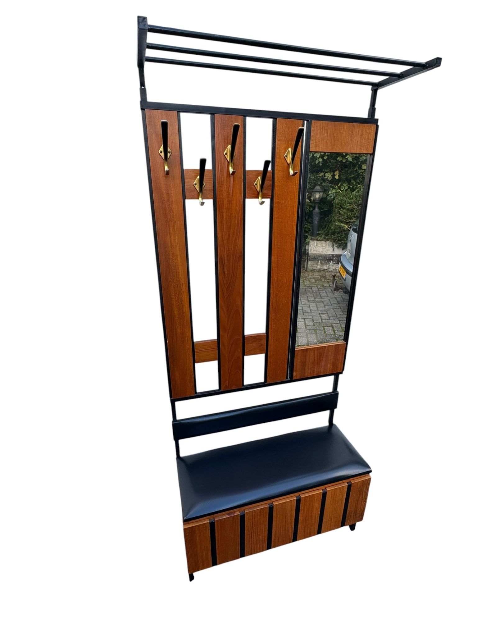 Vintage Teak Coat Rack