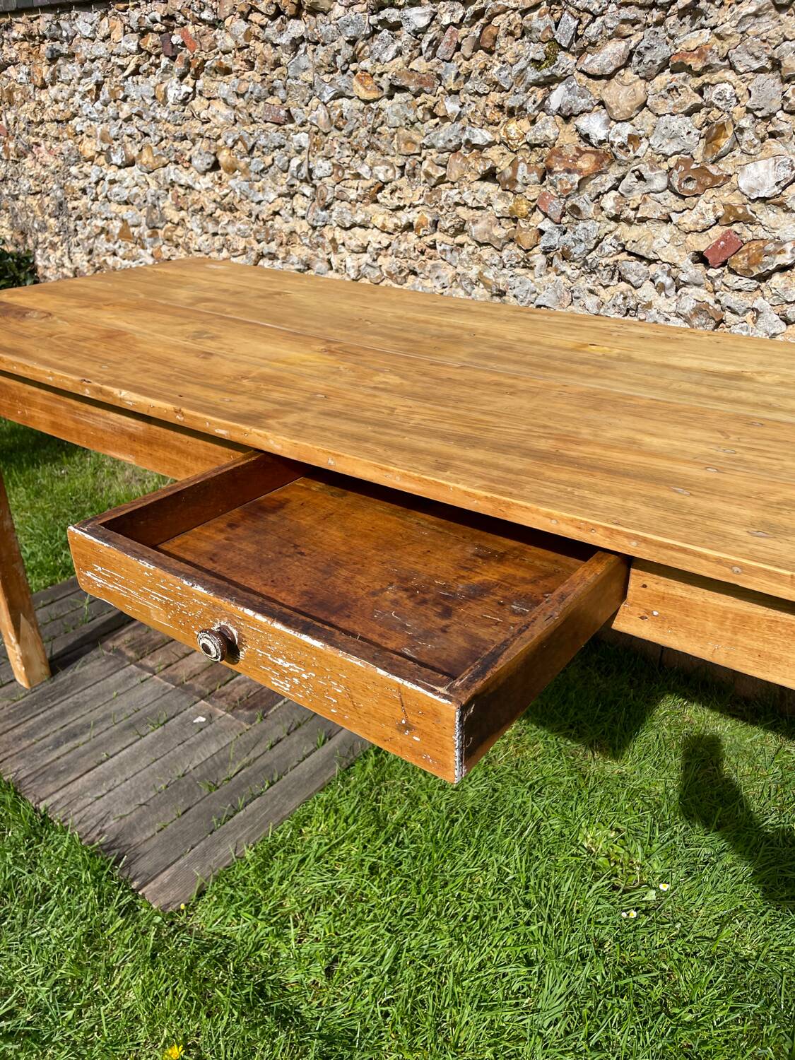 Large old farm table