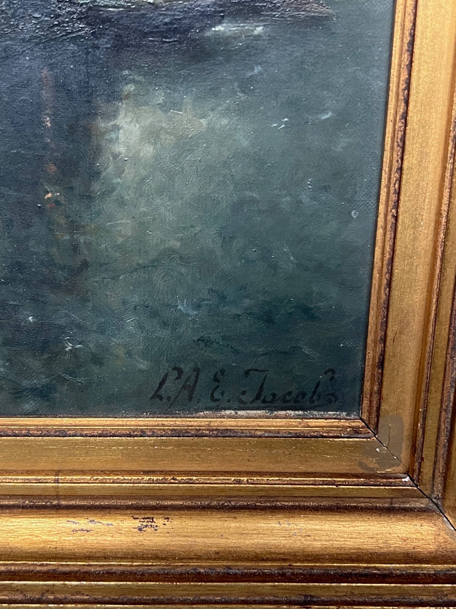 Louis Adolphe Jacobs (1859-1940). "Seascape".