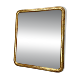Antique gilded Louis-Philippe mirror, 19th century.