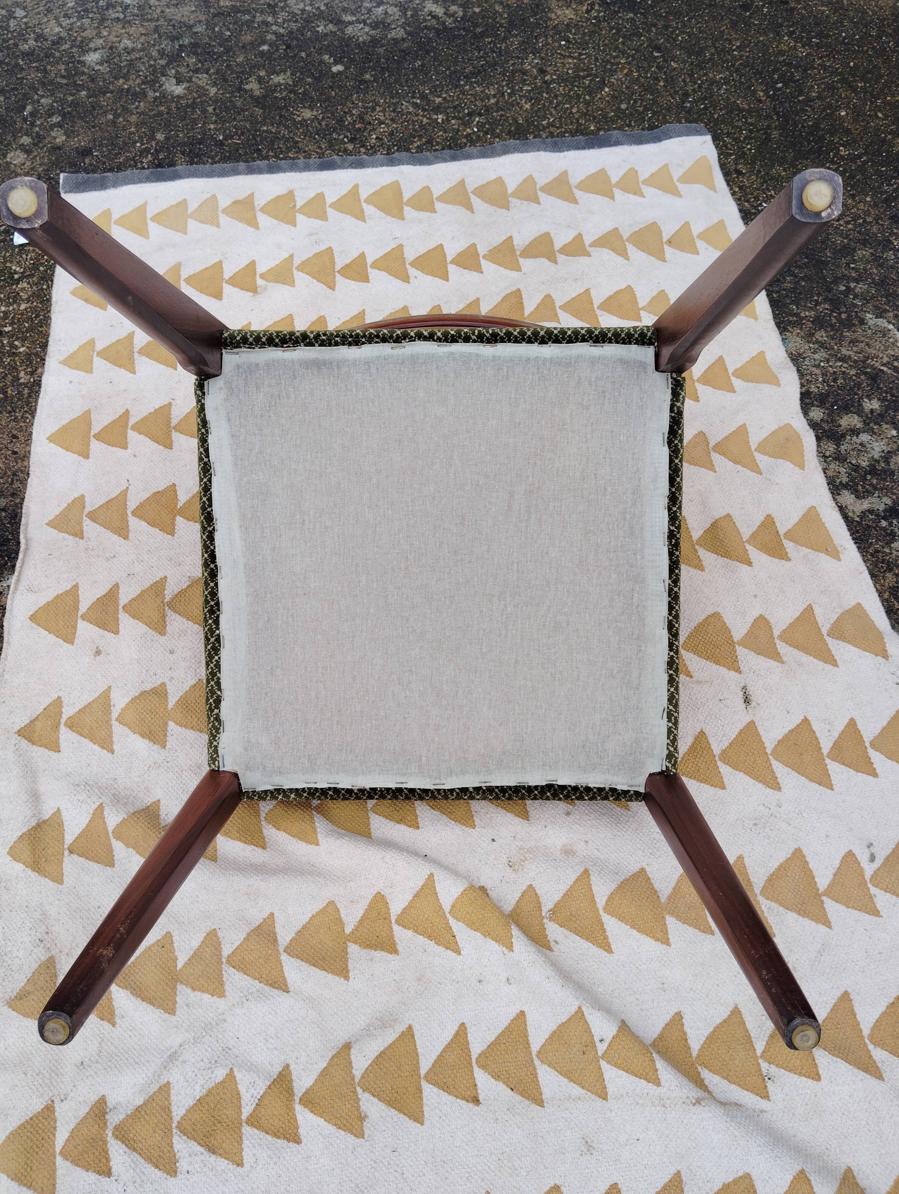Scandinavian chair in teak and velvet