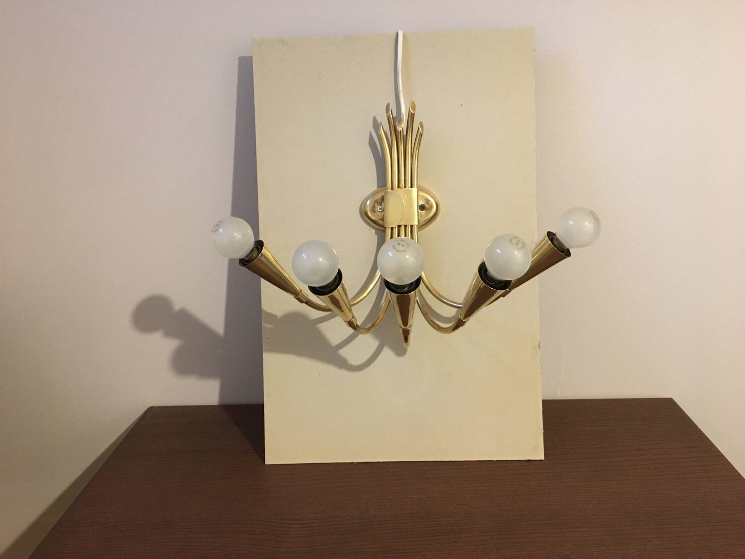 Brass wall light