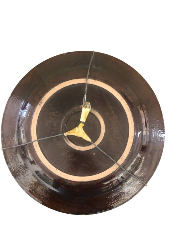 Grand plat vintage oiseau par Jean-Claude Taburet Quimper