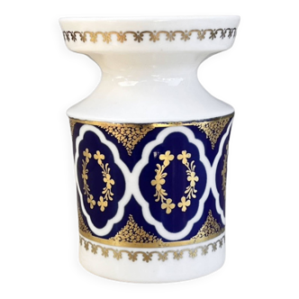 Vase en porcelaine Unterweisbach cobalt Allemagne 1970s