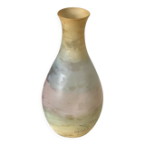 Acidulated art glass vase signed Galiano vintage 80s