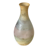 Acidulated art glass vase signed Galiano vintage 80s