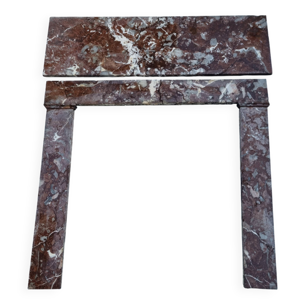 Cheminée en marbre rouge XIXème siècle