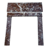 19th century red marble fireplace