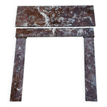 19th century red marble fireplace