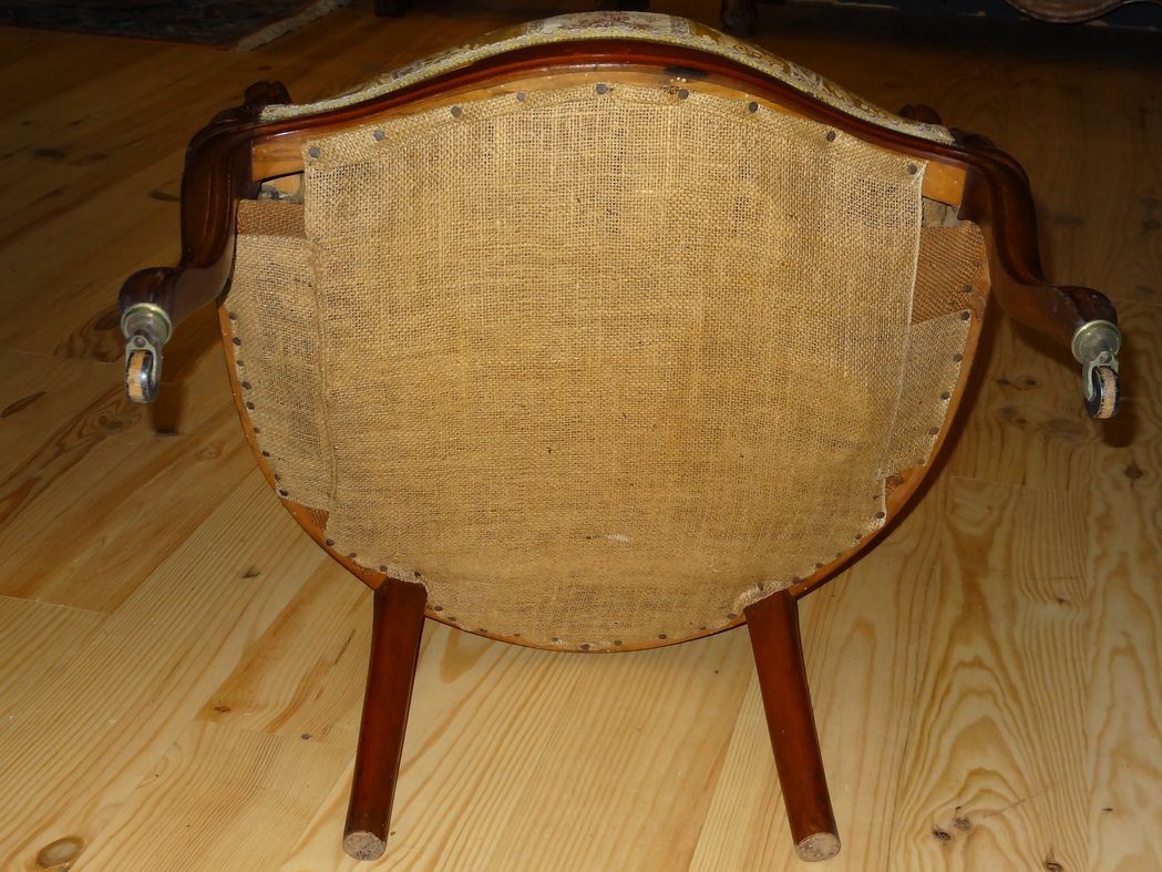 Voltaire mahogany armchair, nineteenth century
