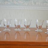 Set of 6 wine glasses with stylized branch motif