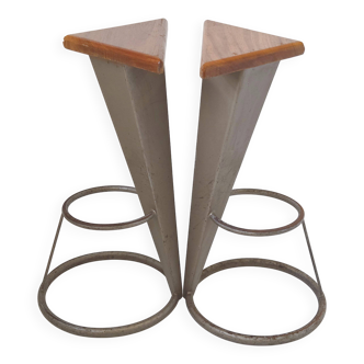 Paire de tabourets de bar vintage 1980