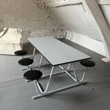 Refectory table and stools