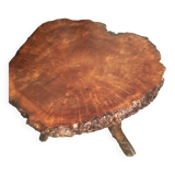 Table basse tronc bois vintage