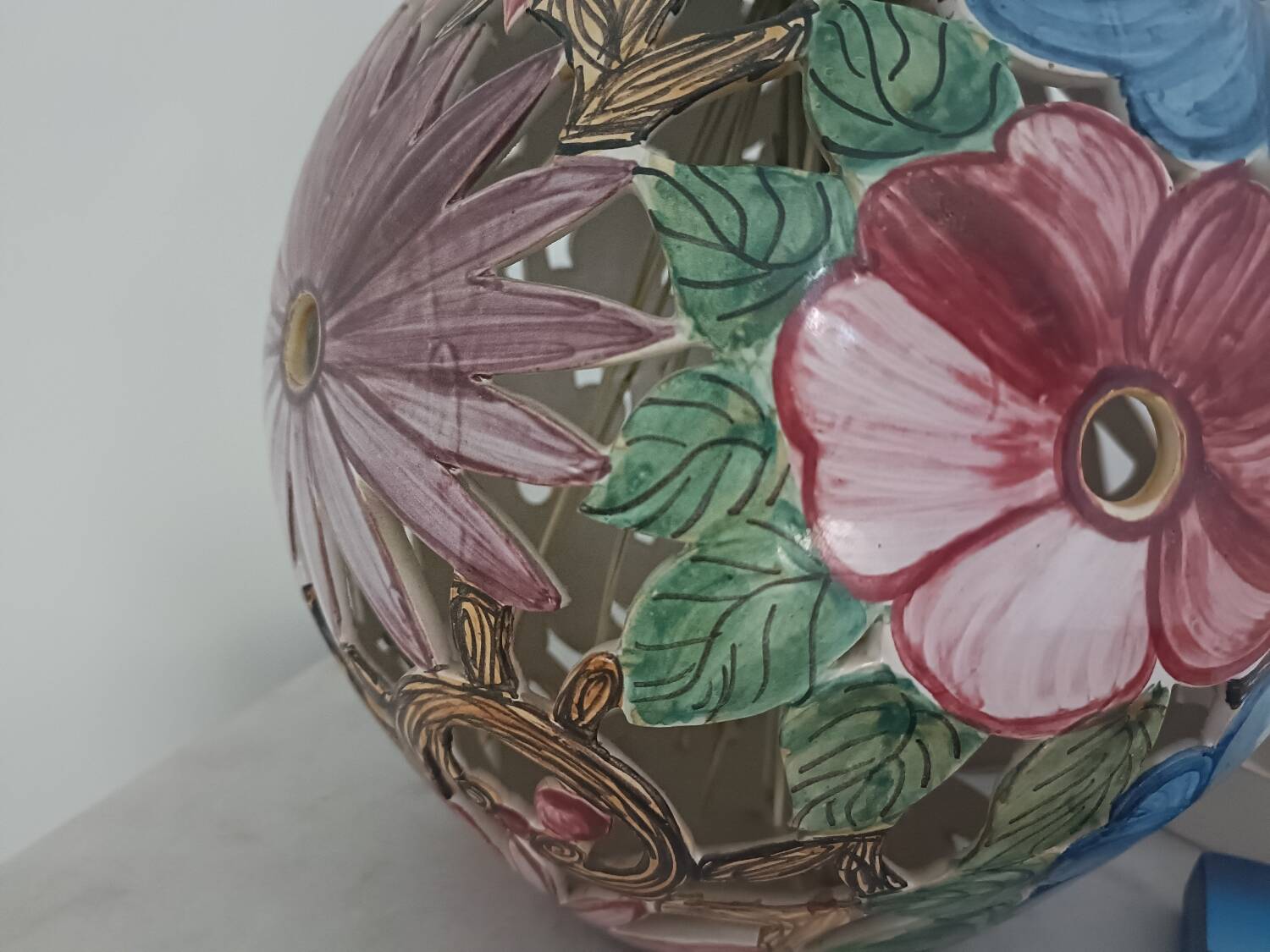 Openwork ball vase, Paul Lecomte