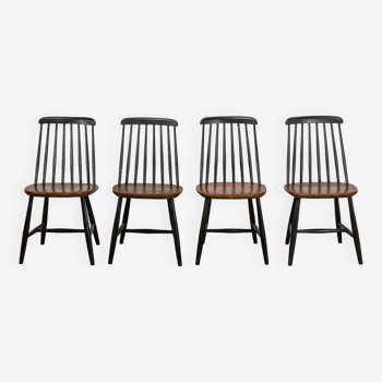 Set of 4 "Fanette" chairs by Ilmarie Tapiovaara for Nässjö Stolfabrik