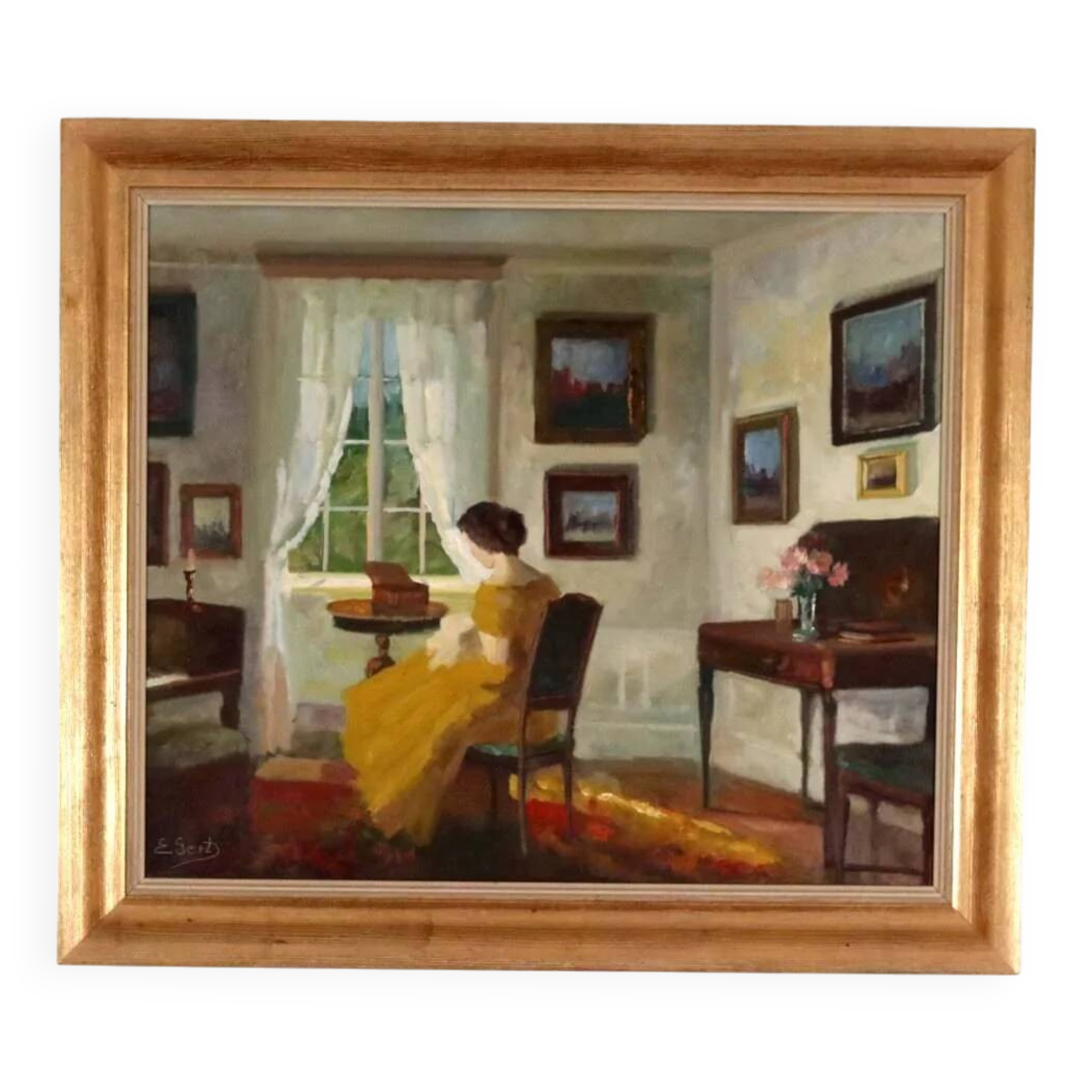 “Interior with Woman” by Edith Gert