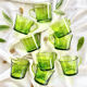 Lot de 8 tasses verre vert vintage Duralex
