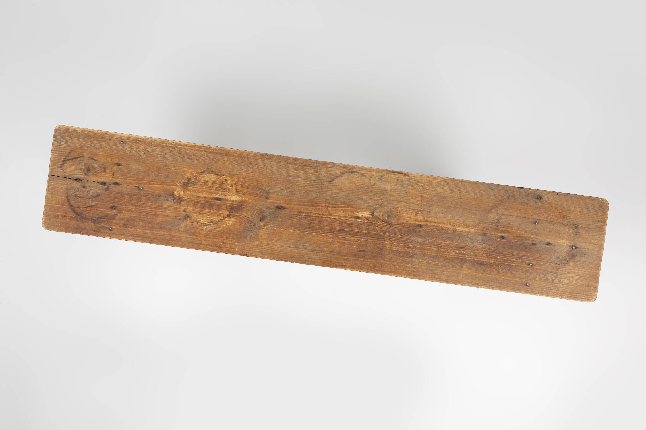 Art Deco bench in solid wood, France ca. 1940