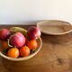 Pair of vintage braided rattan baskets