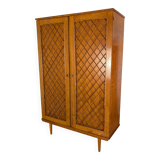 Wood and rattan wardrobe 60'