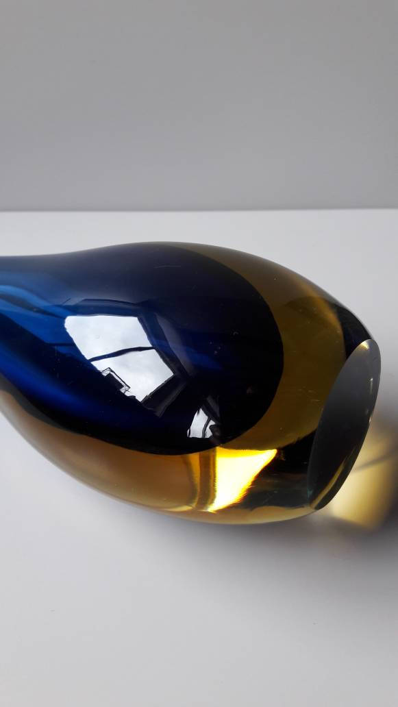 The 1970s Murano glass Blue Vase