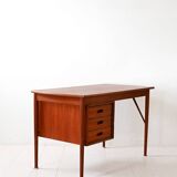 Scandinavian teak desk with three drawers, 1950s/60s