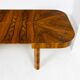 Table extensible Art Déco moderniste en noyer 1930–1944