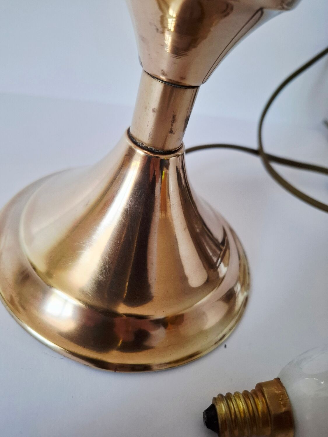 Vintage tulip base brass lamp