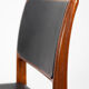 Set of 6 wooden Dining Chairs with black Leather, 1960