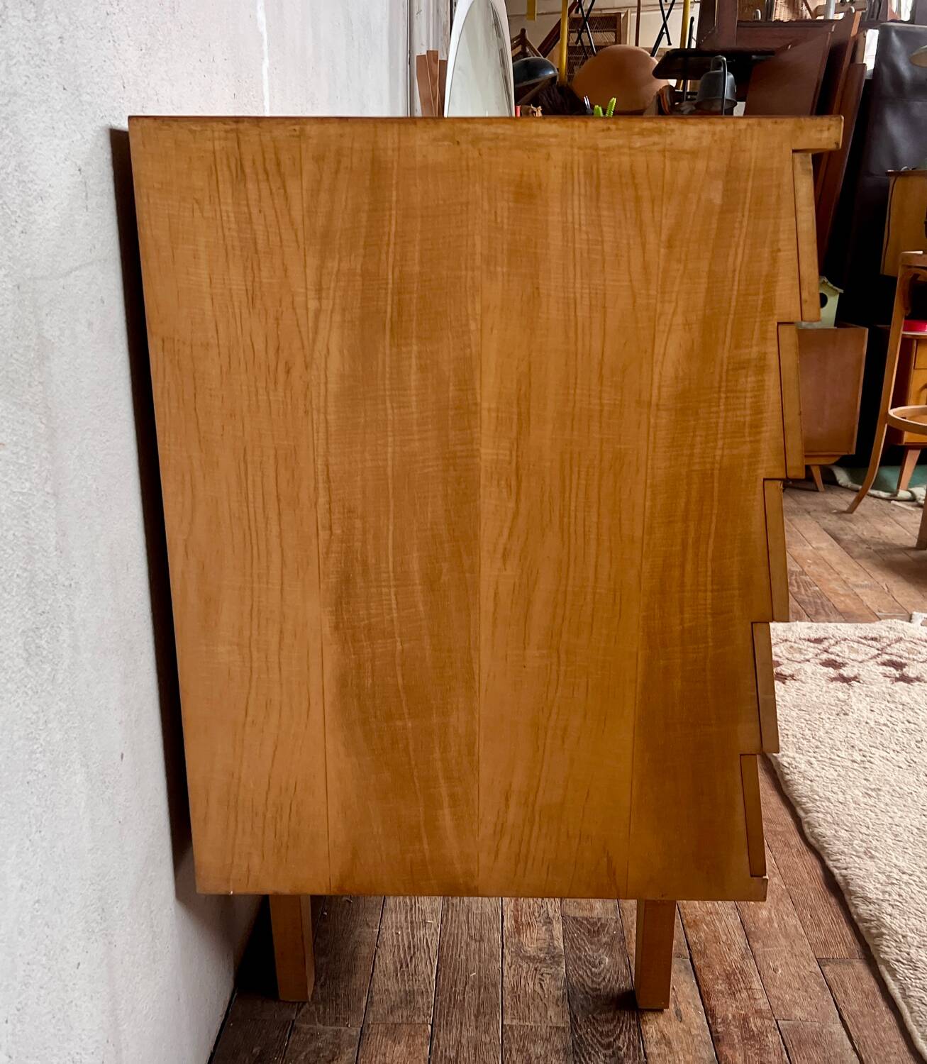 Covered storage unit / vintage silverware with compass feet