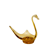 Pair of amber glass swans
