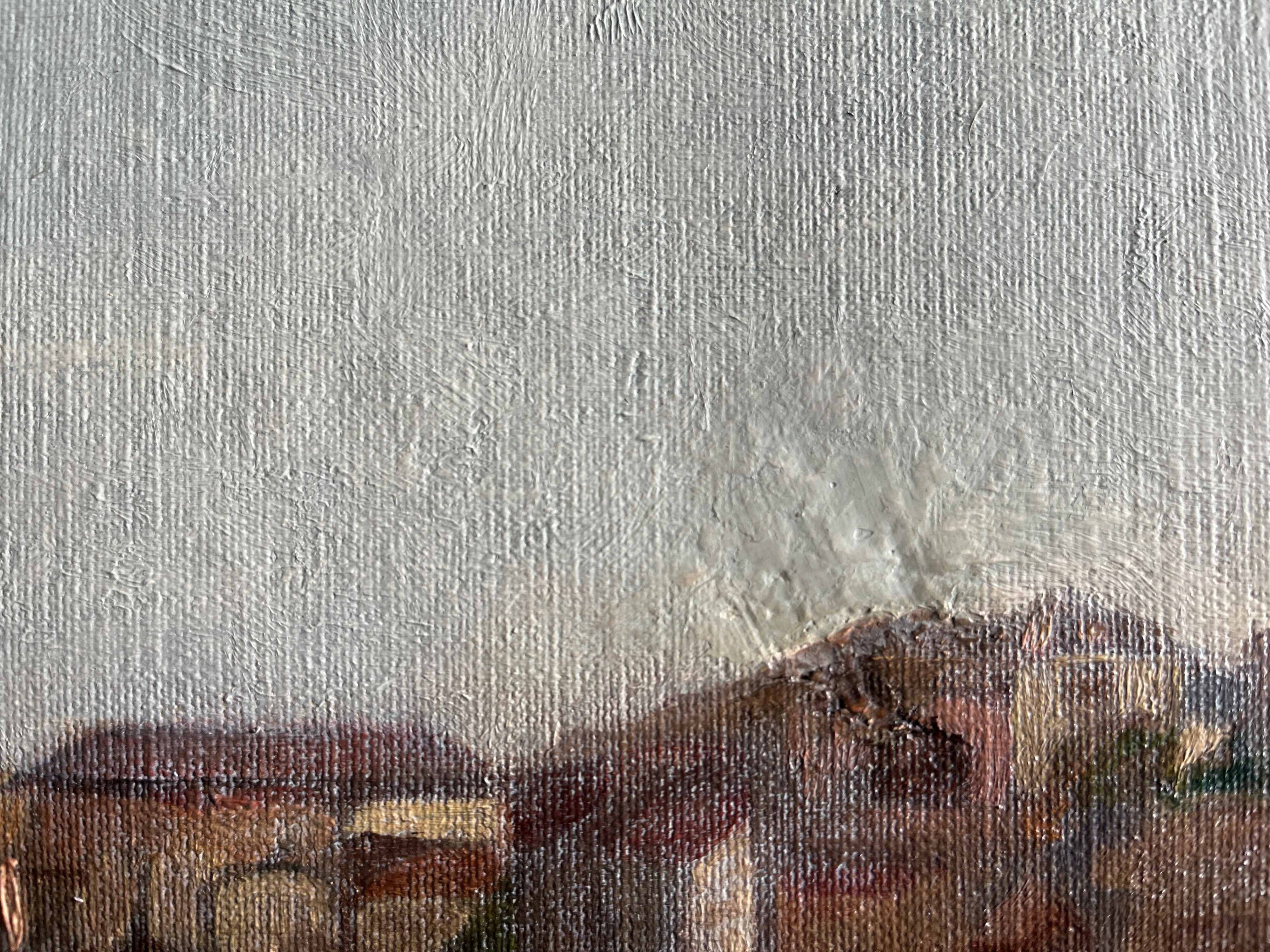 Tableau HST fin XIX° Italie ? Paysage à la rivière signé pour restauration