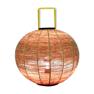 Lampe de table en raphia