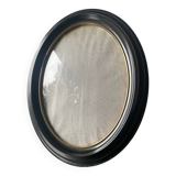 Large Vintage Oval  Bakelite Black Frame with Convex glass 23.5 cm x 18.5 cm
